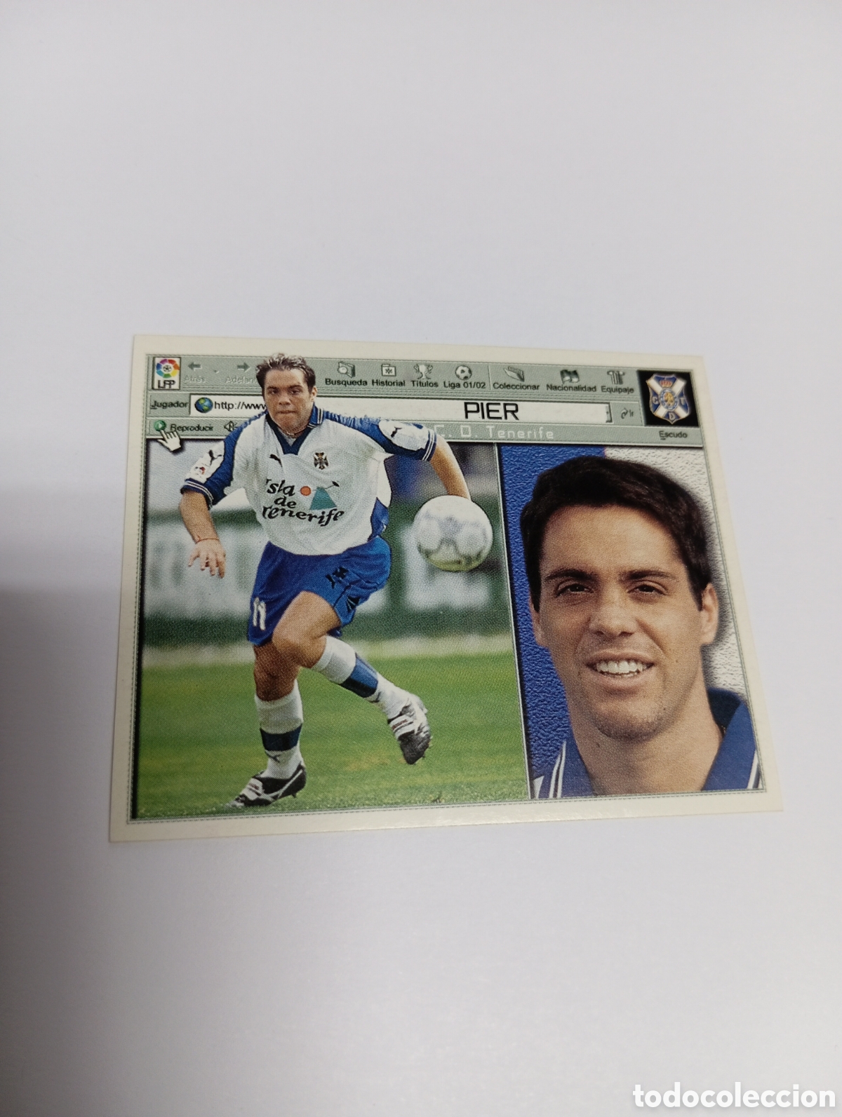 Cromos de F&uacute;tbol: PIER Tenerife LIGA ESTE 2001 2002 PANINI 01 02
