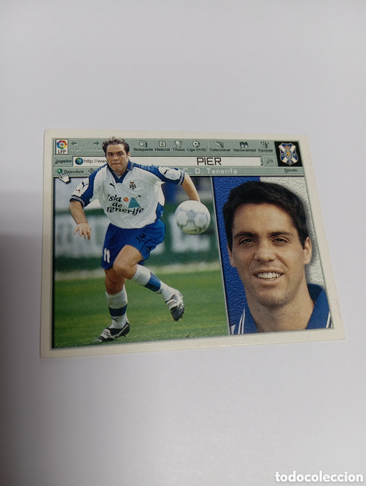 Fu&szlig;ball-Sticker: PIER Tenerife LIGA ESTE 2001 2002 PANINI 01 02