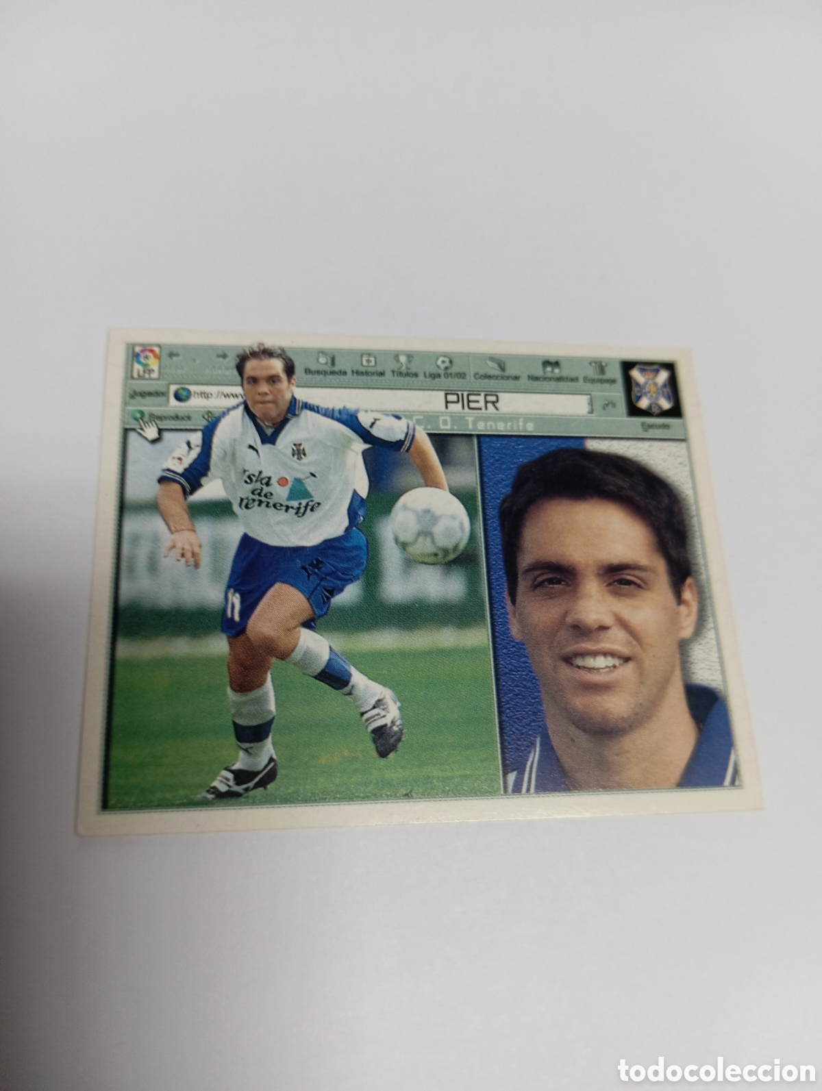 Fu&szlig;ball-Sticker: PIER Tenerife LIGA ESTE 2001 2002 PANINI 01 02