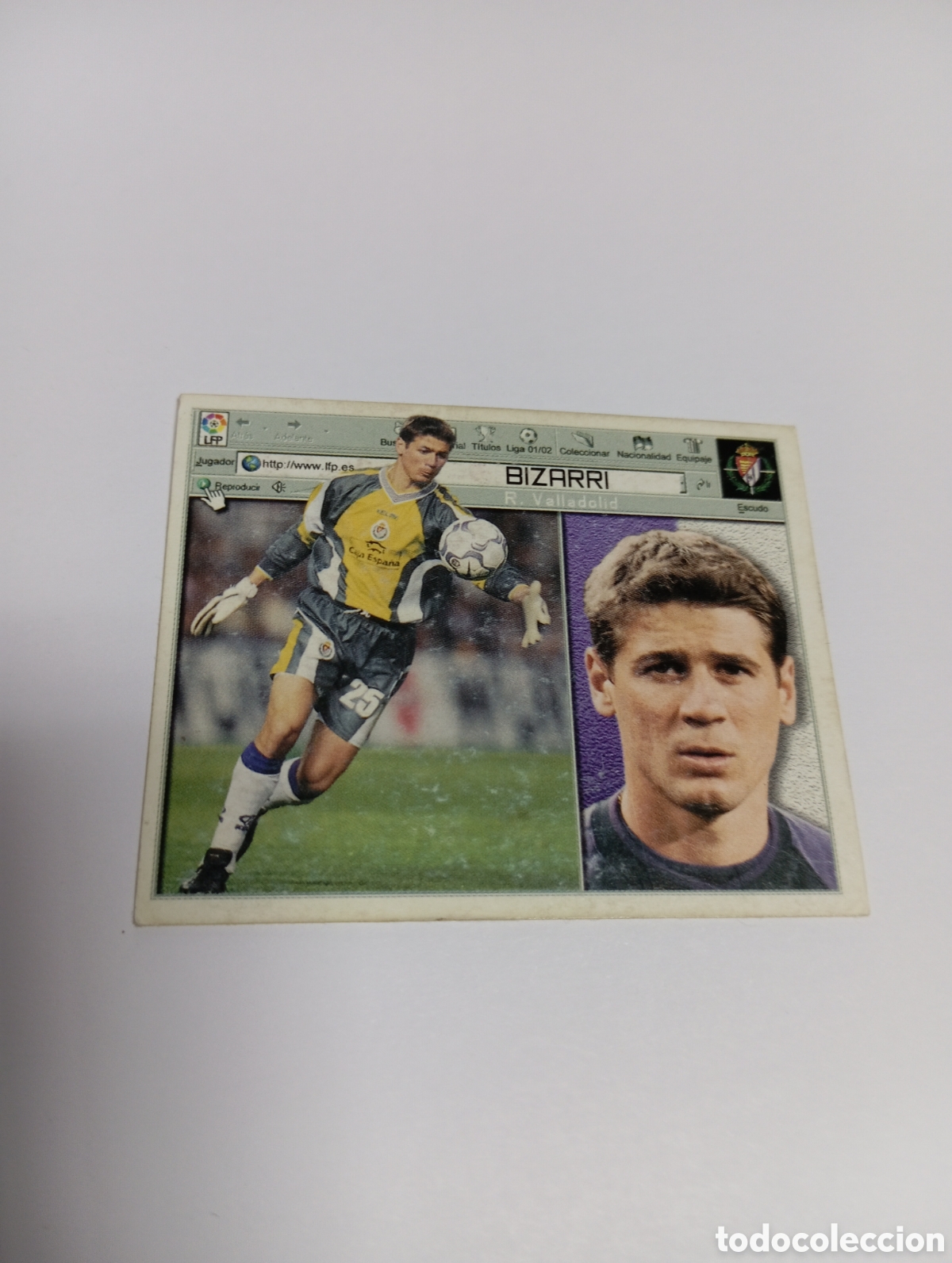 Cartes &agrave; collectionner de Football: BIZARRI Valladolid LIGA ESTE 2001 2002 PANINI 01 02