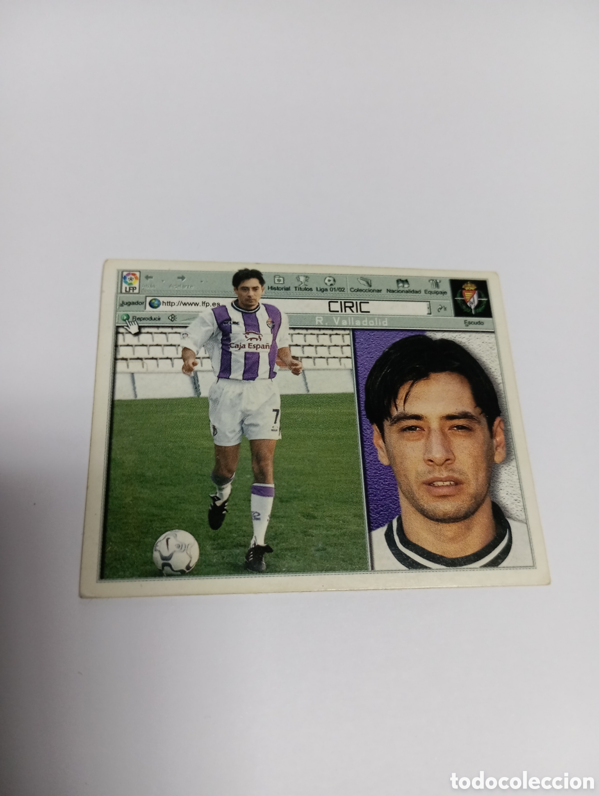 Cromos de F&uacute;tbol: CIRIC Valladolid LIGA ESTE 2001 2002 PANINI 01 02