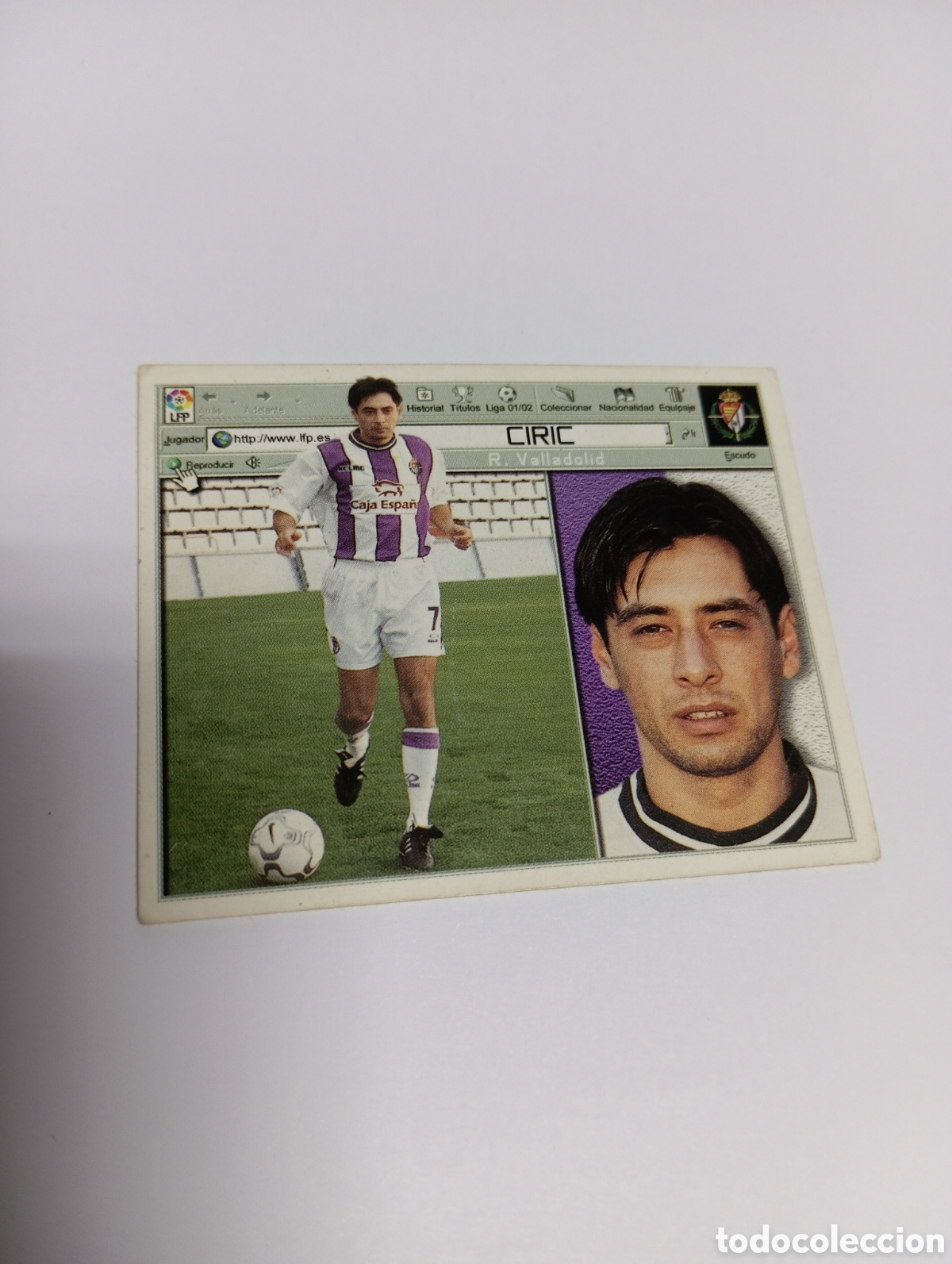 Cromos de F&uacute;tbol: CIRIC Valladolid LIGA ESTE 2001 2002 PANINI 01 02