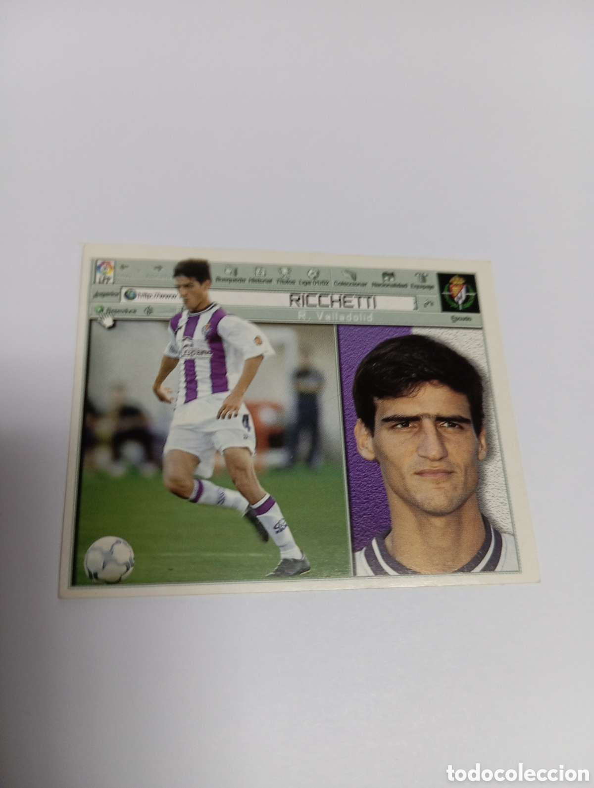 Cromos de F&uacute;tbol: RICCHETTI Valladolid LIGA ESTE 2001 2002 PANINI 01 02