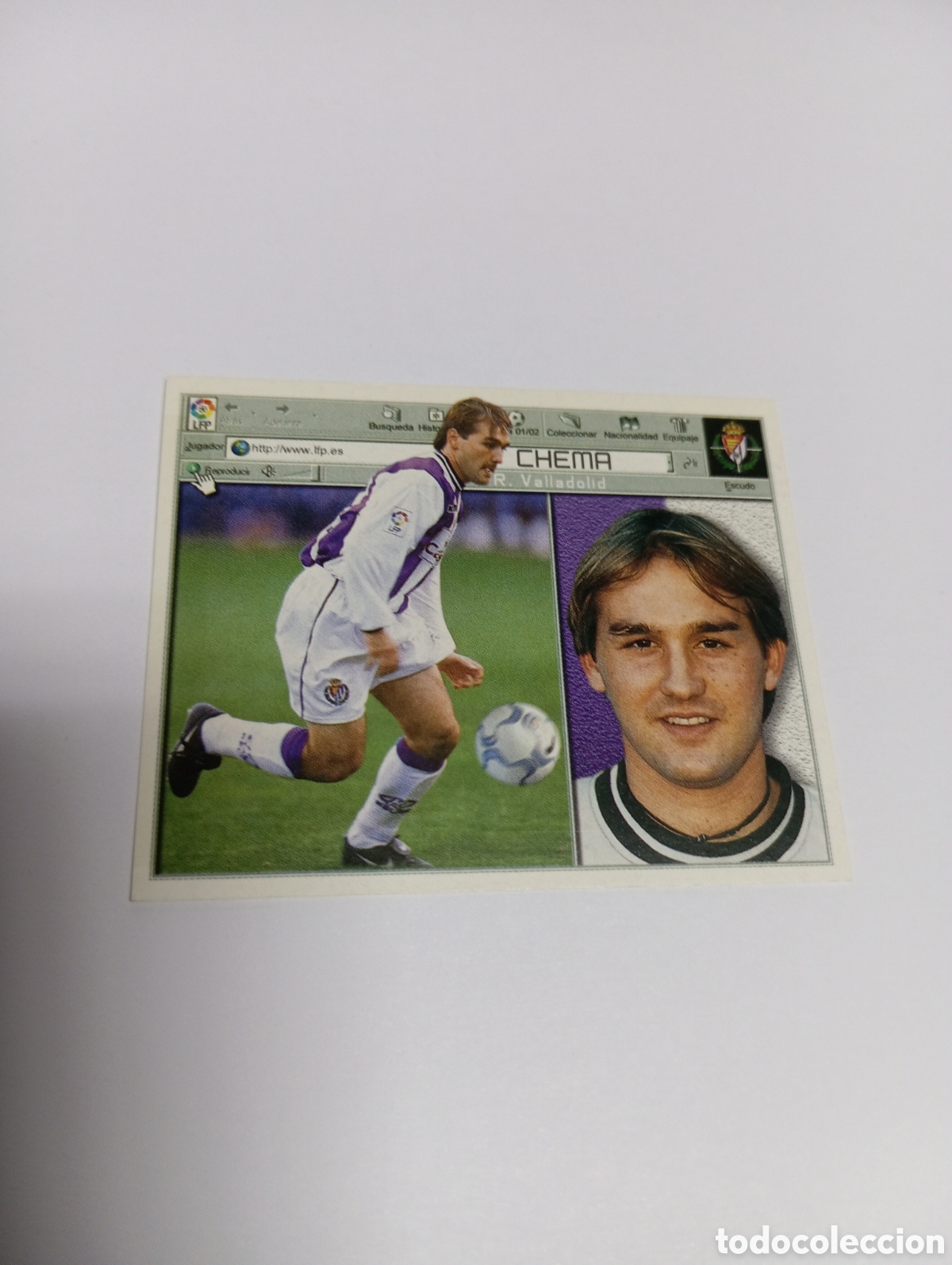 Cromos de F&uacute;tbol: CHEMA Valladolid LIGA ESTE 2001 2002 PANINI 01 02
