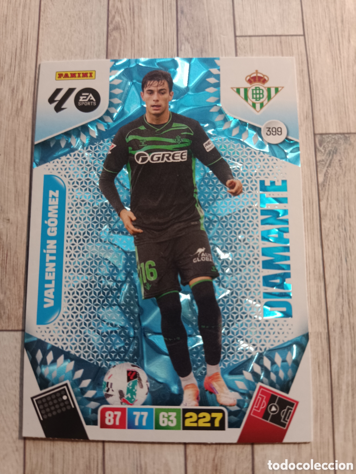 Cromos de F&uacute;tbol: 399 VALENTIN GOMEZ DIAMANTE REAL BETIS ADRENALYN XL 2025 2026 PANINI 25 26