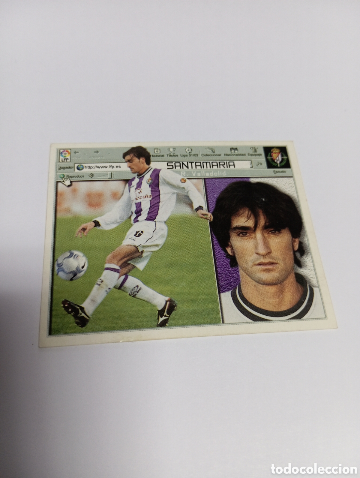 Cromos de F&uacute;tbol: SANTAMAR&Iacute;A Valladolid LIGA ESTE 2001 2002 PANINI 01 02
