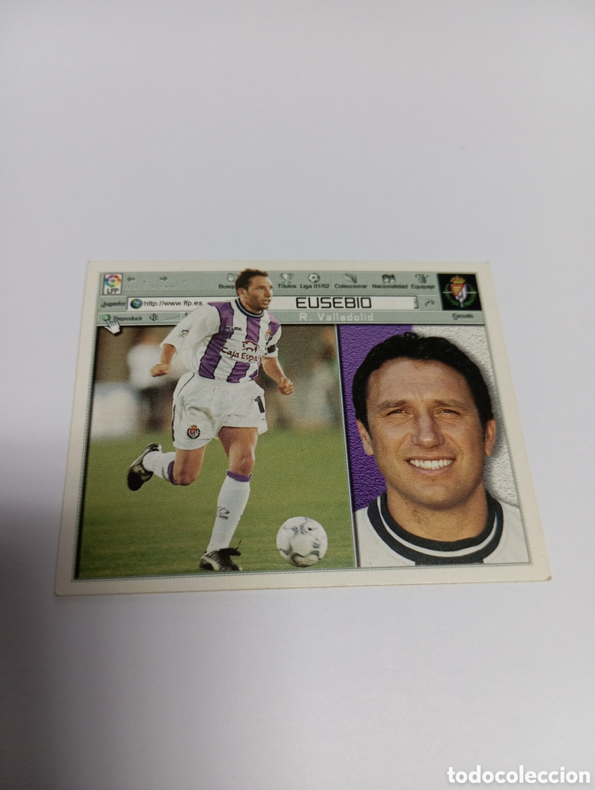 Cromos de F&uacute;tbol: EUSEBIO Valladolid LIGA ESTE 2001 2002 PANINI 01 02