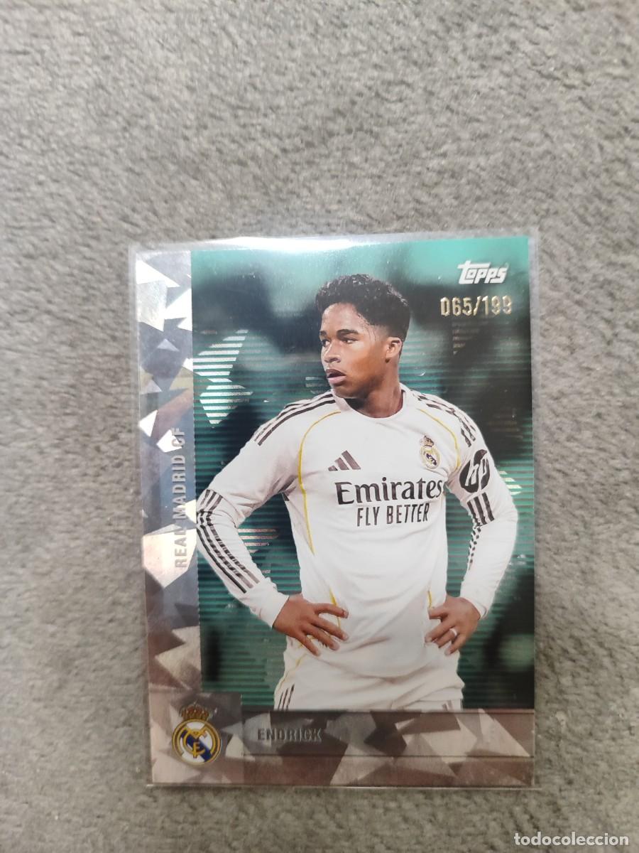 Cromos de F&uacute;tbol: 18 TEAM SET REAL MADRID 25 26 ENDRICK /199 TOPPS 2025 2026 NUMERADA PARALELA PARALLEL