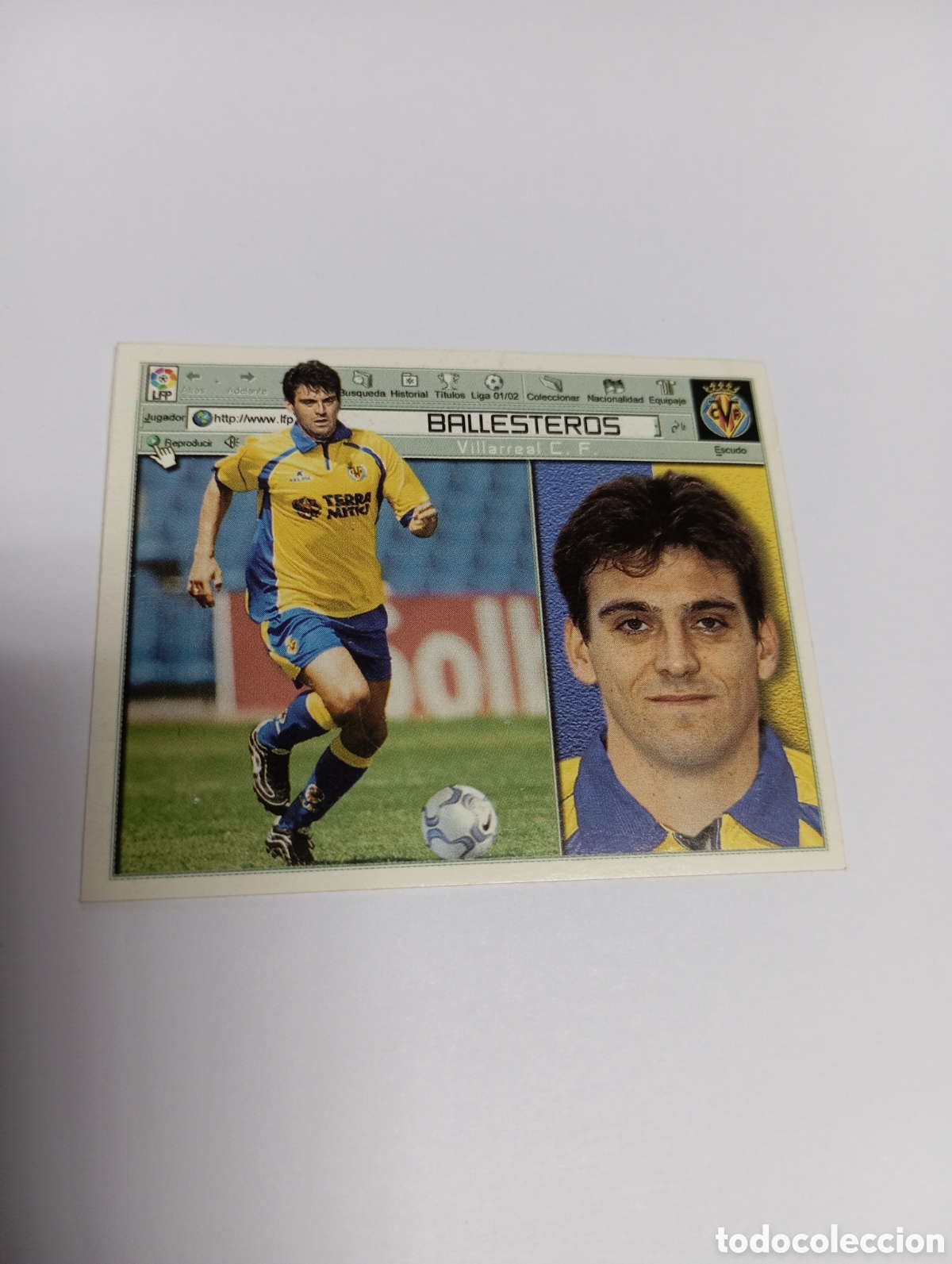 Cromos de F&uacute;tbol: BALLESTEROS Villarreal LIGA ESTE 2001 2002 PANINI 01 02