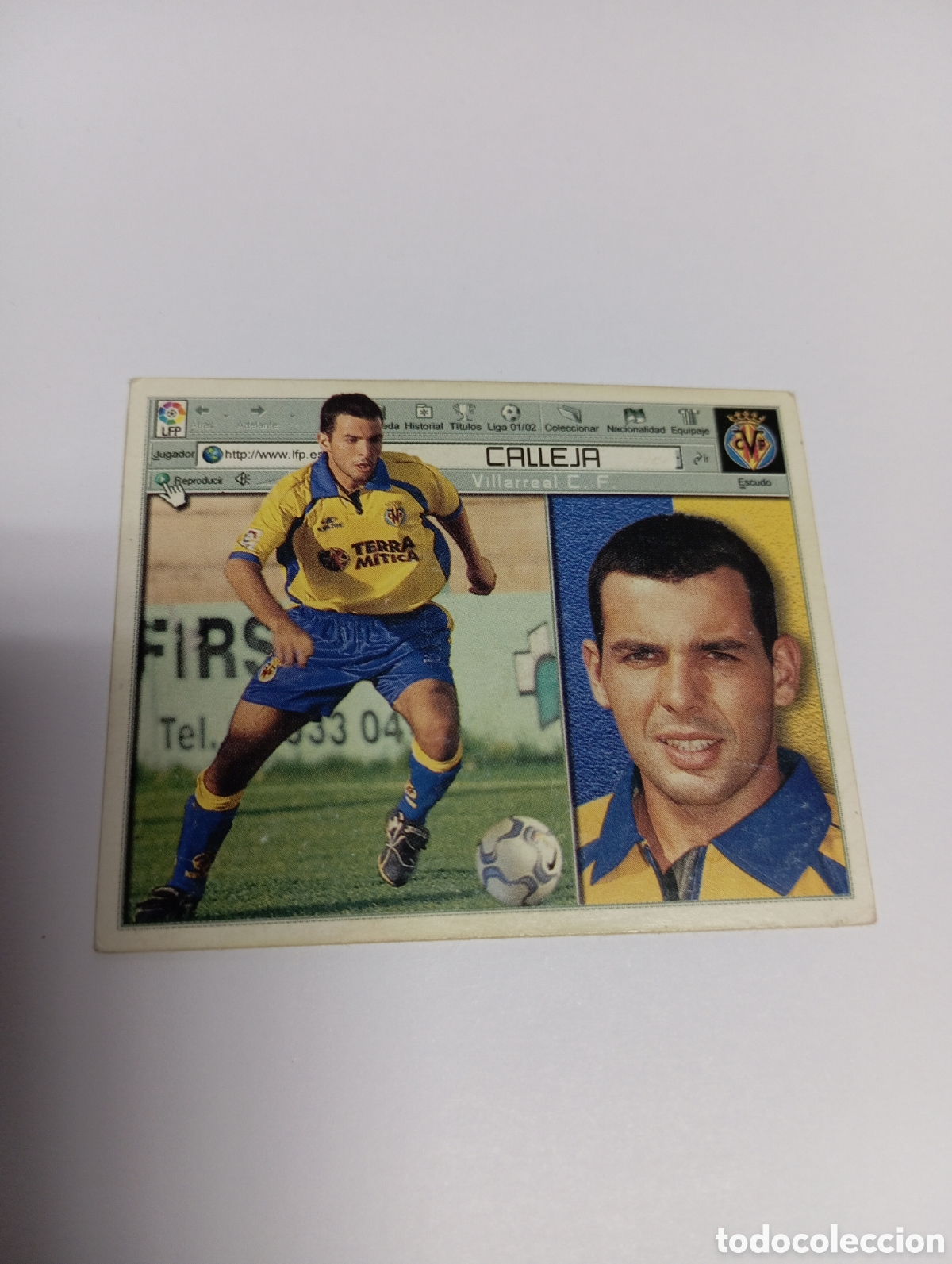 Cromos de F&uacute;tbol: CALLEJA Villarreal LIGA ESTE 2001 2002 PANINI 01 02