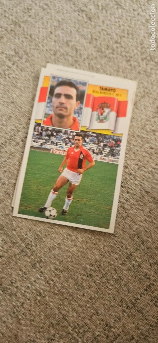 Football Stickers: burgos tamayo este 1990 1991 90 91 despegado