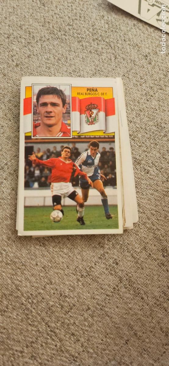 Fu&szlig;ball-Sticker: burgos pe&ntilde;a este 1990 1991 90 91 despegado