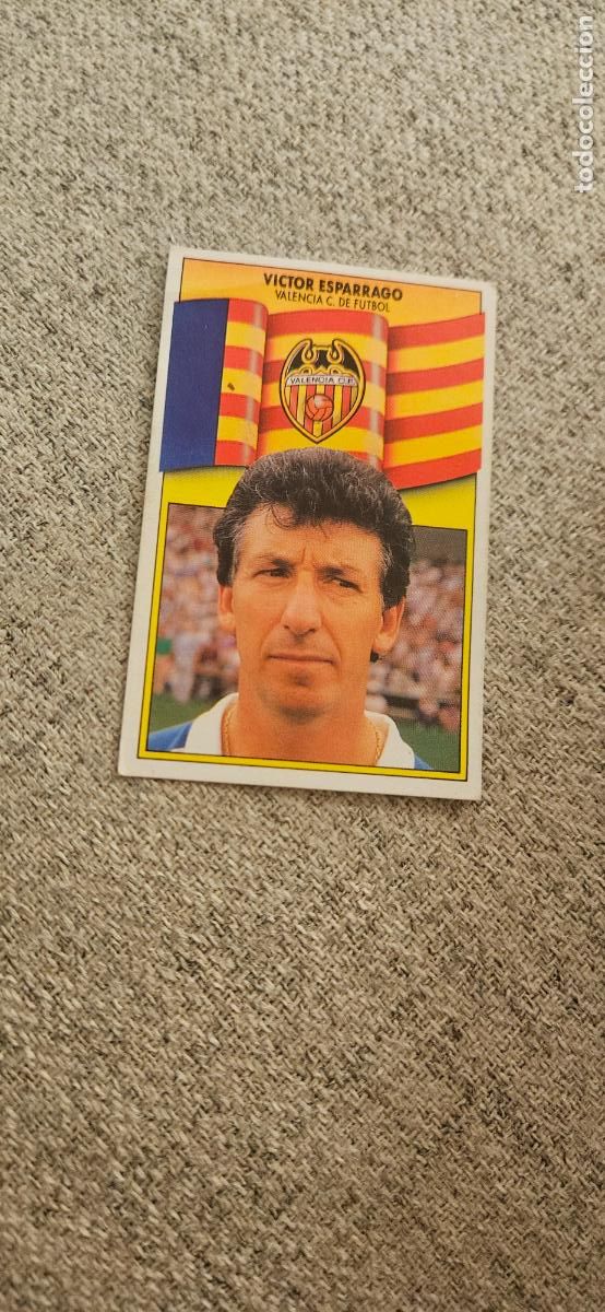 Fu&szlig;ball-Sticker: valencia esparrago este 1990 1991 90 91 despegado