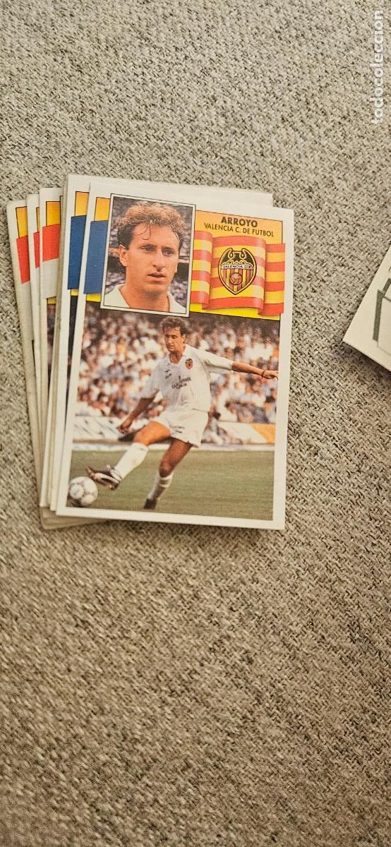 Fu&szlig;ball-Sticker: valenci arroyo a este 1990 1991 90 91 despegado