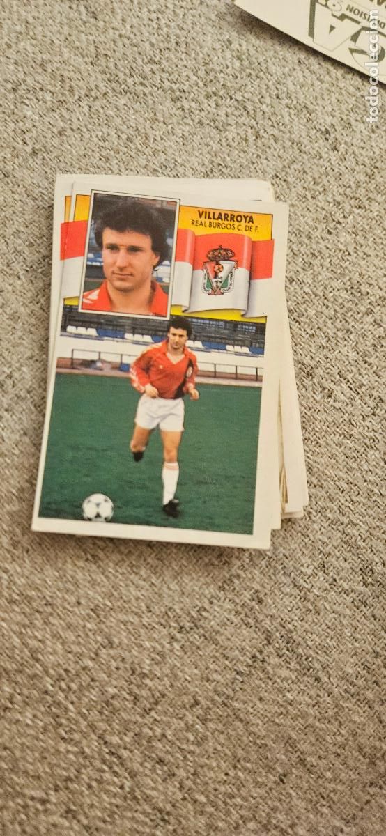 Fu&szlig;ball-Sticker: burgos villarroya este 1990 1991 90 91 despegado