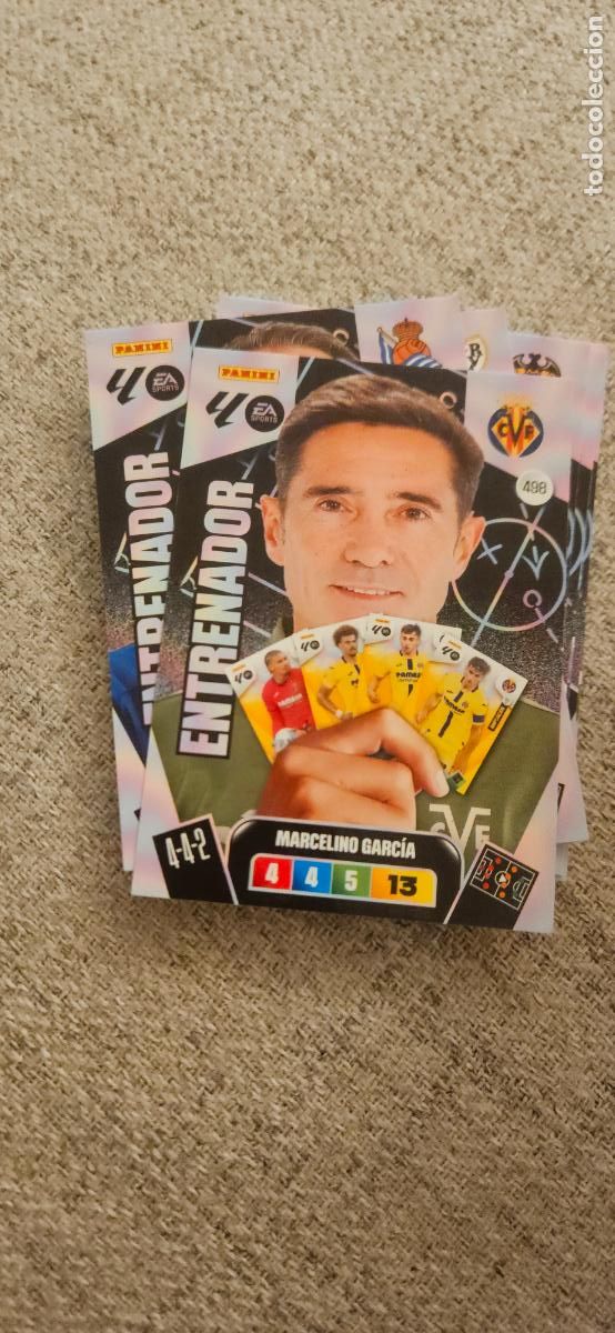 Fu&szlig;ball-Sticker: adrenalyn 498 entrenador marcelino 2025 2026 25 26 trading card