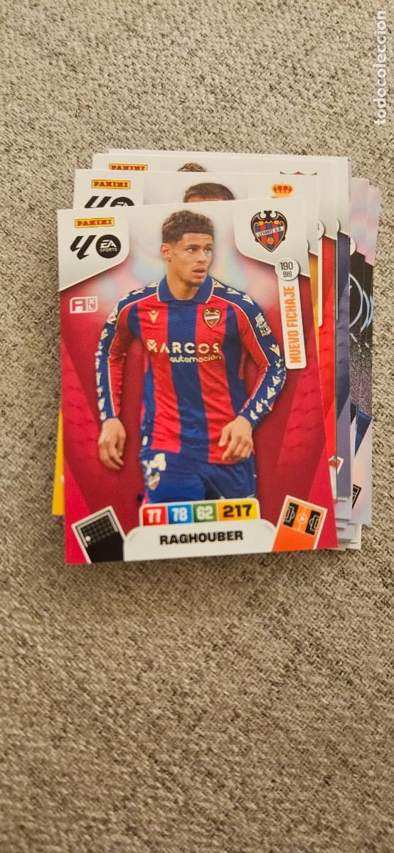 Fu&szlig;ball-Sticker: adrenalyn 190 raghouber bis levante 2025 2026 25 26 trading card
