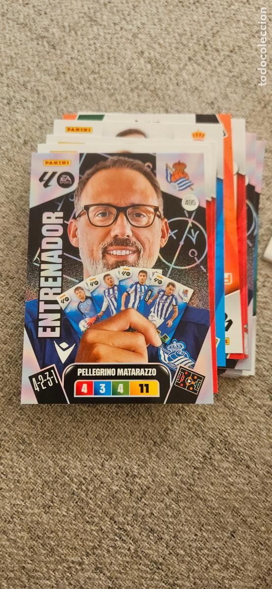 Football Stickers: adrenalyn 495 real sociedad matarazzo 2025 2026 25 26 trading card