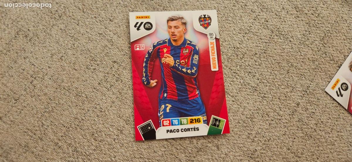 Cartes &agrave; collectionner de Football: adrenalyn 195 bis paco cortes levante 2025 2026 25 26 trading card FICHAJE