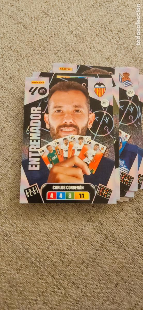 Cartes &agrave; collectionner de Football: adrenalyn 497 corberan valencia entrenador 2025 2026 25 26 trading card