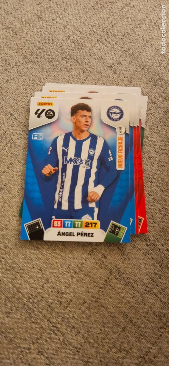 Cartes &agrave; collectionner de Football: adrenalyn angel perez 15 bis alaves 2025 2026 25 26 trading card FICHAJE