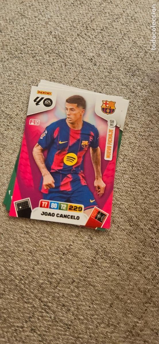 Cartes &agrave; collectionner de Football: adrenalyn cancelo barcelona 58 bis 2025 2026 25 26 trading card FICHAJE