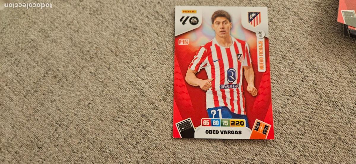 Cartes &agrave; collectionner de Football: adrenalyn 46 vargas atletico de madrid 2025 2026 25 26 trading card FICHAJE