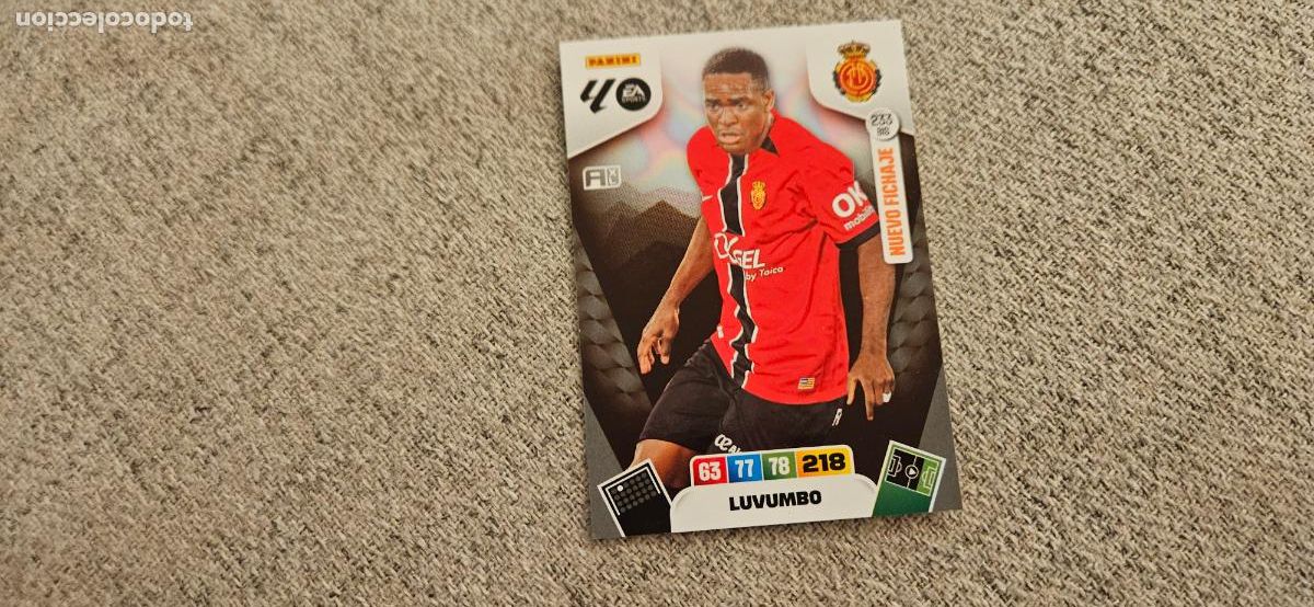 Cartes &agrave; collectionner de Football: adrenalyn 233 bis luvumbo mallorca 2025 2026 25 26 trading card FICHAJE