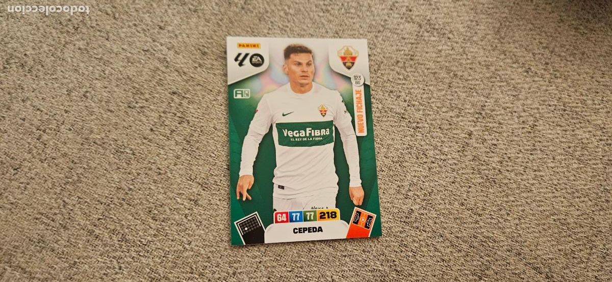 Cartes &agrave; collectionner de Football: adrenalyn 123 bis cepeda elche 2025 2026 25 26 trading card FICHAJE