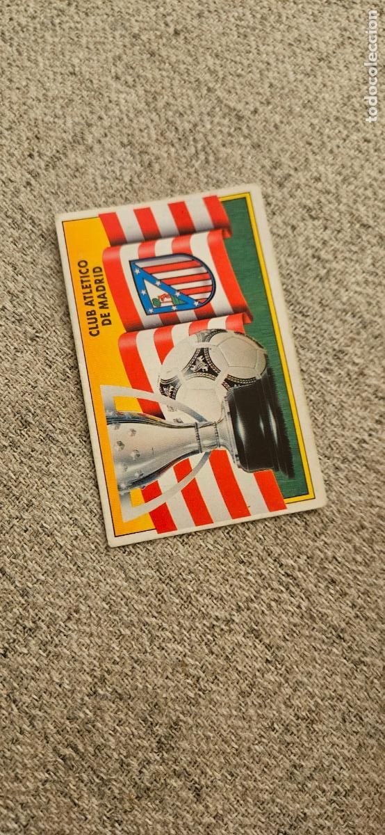 Cromos de F&uacute;tbol: atletico de madrid escudo este 1990 1991 90 91 despegado