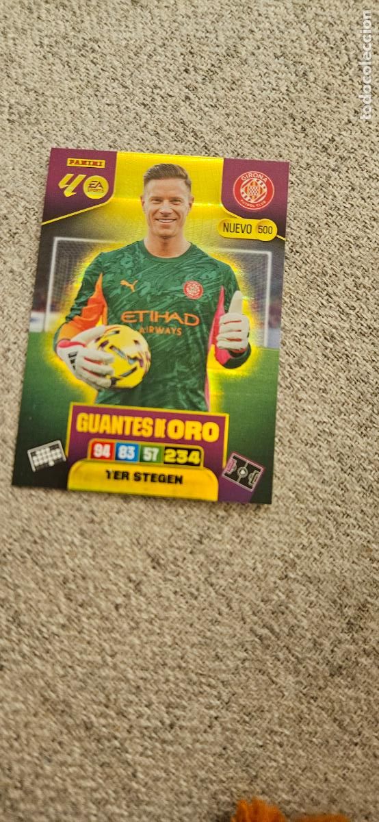 Cromos de F&uacute;tbol: GUANTES DE ORO500 ter stegen girona nuevo adrenalyn 2025 2026 25 26 trading card