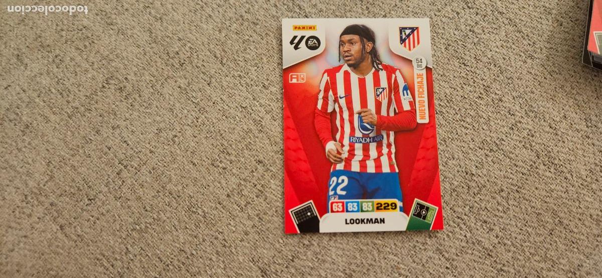 Football Stickers: adrenalyn 54 bis lookman atletico de madrid 2025 2026 25 26 trading card FICHAJE