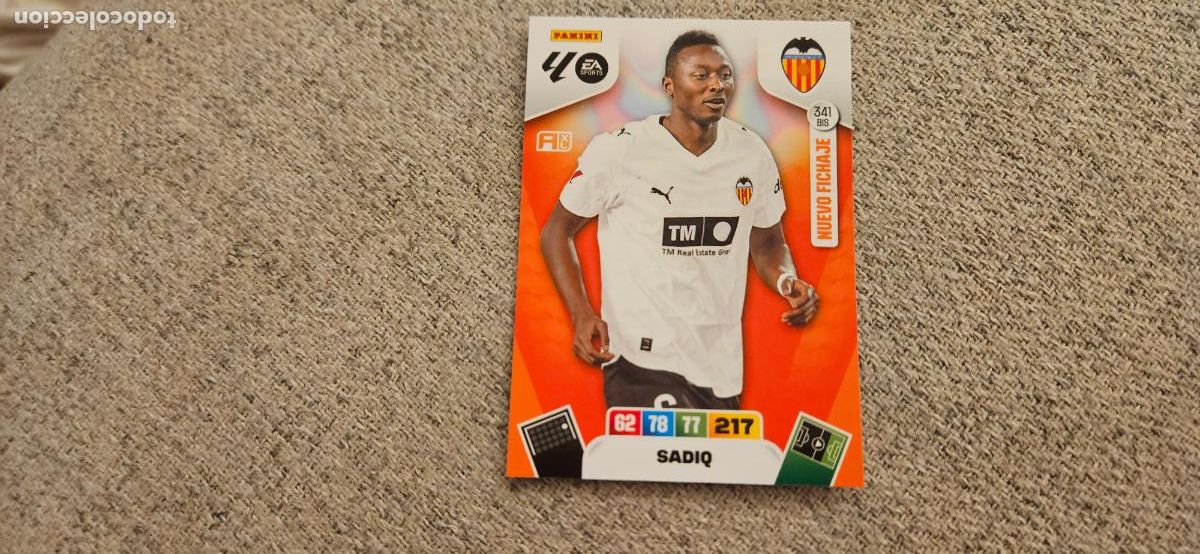 Cromos de Futebol: adrenalyn 341 bis valenciasadiq 2025 2026 25 26 trading card FICHAJE