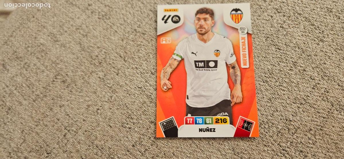 Cromos de Futebol: adrenalyn 332 bis nu&ntilde;ez valencia 2025 2026 25 26 trading card FICHAJE