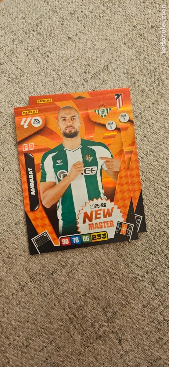 Cartes &agrave; collectionner de Football: new master 9 amrabat 9 betis adrenalyn 2025 2026 25 26 trading card