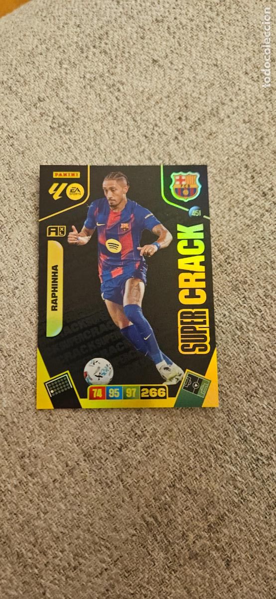 Cartes &agrave; collectionner de Football: super crack 451 raphinha barcelona adrenalyn 2025 2026 25 26 trading card