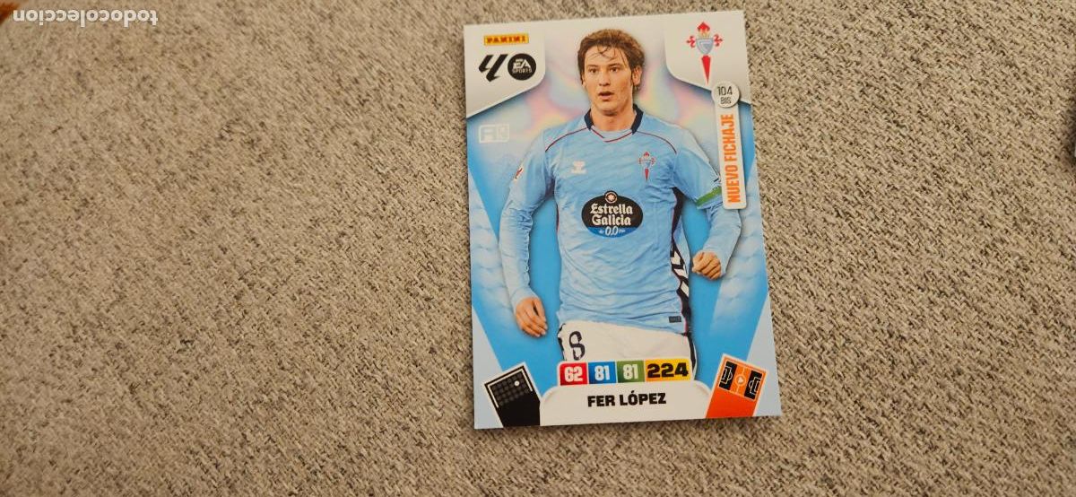 Cartes &agrave; collectionner de Football: adrenalyn fer lopez 104 bis celta 2025 2026 25 26 trading card FICHAJE