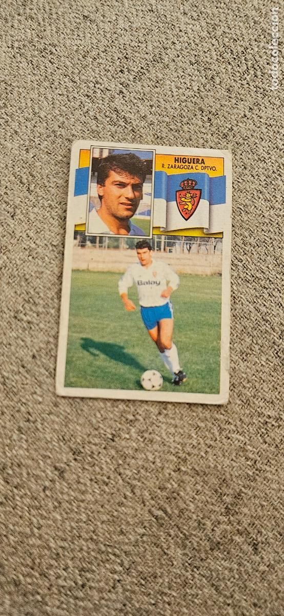 Football Stickers: zaragoza higuera este 1990 1991 90 91 despegado