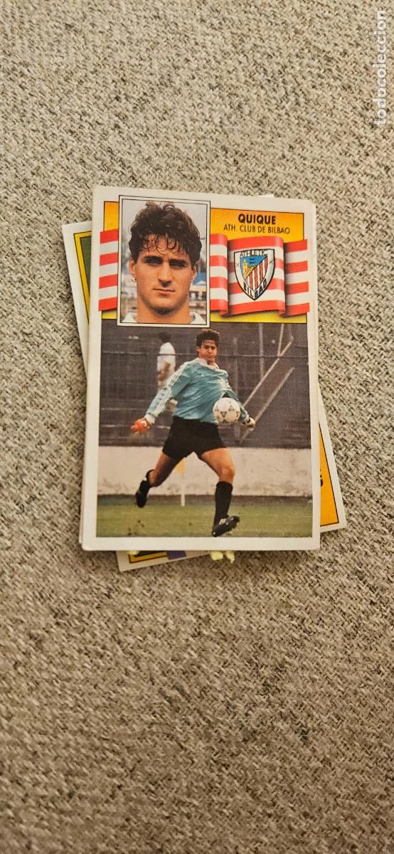 Football Stickers: quique athletic de bilbao este 1990 1991 90 91 despegado
