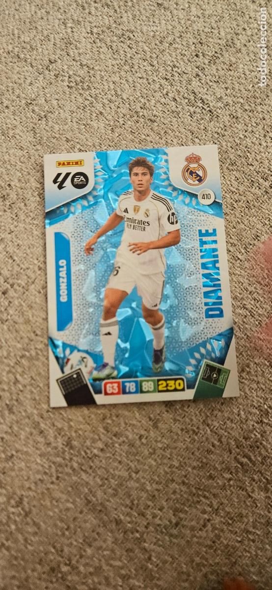 Cromos de F&uacute;tbol: diamante 410 gonzalo real madrid adrenalyn 2025 2026 25 26 trading card