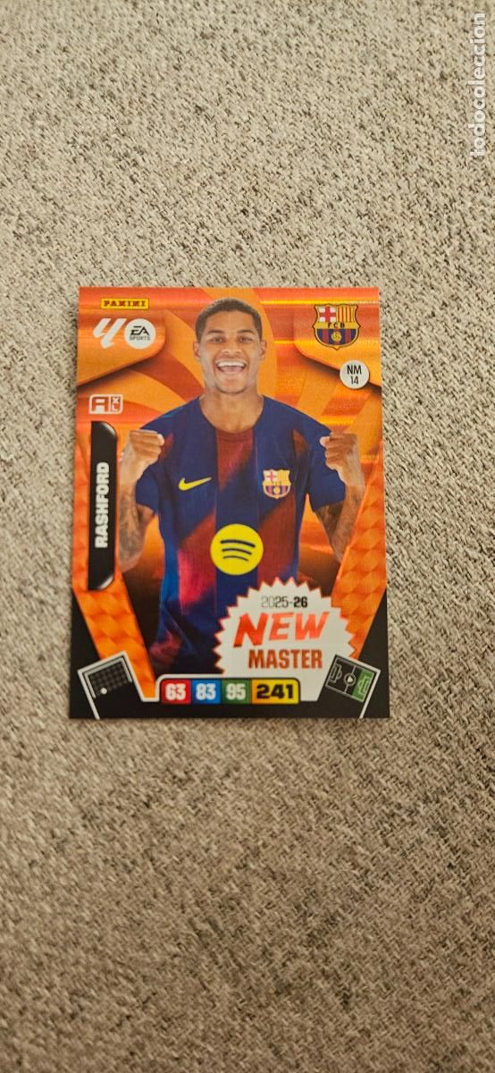 Cromos de F&uacute;tbol: new master 14 rashford barcelona adrenalyn 2025 2026 25 26 trading card