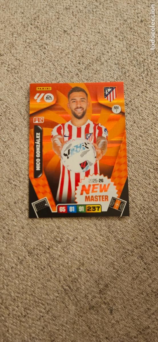 Cromos de F&uacute;tbol: new master 7 nico gonzalez atletico de madrid adrenalyn 2025 2026 25 26 trading card