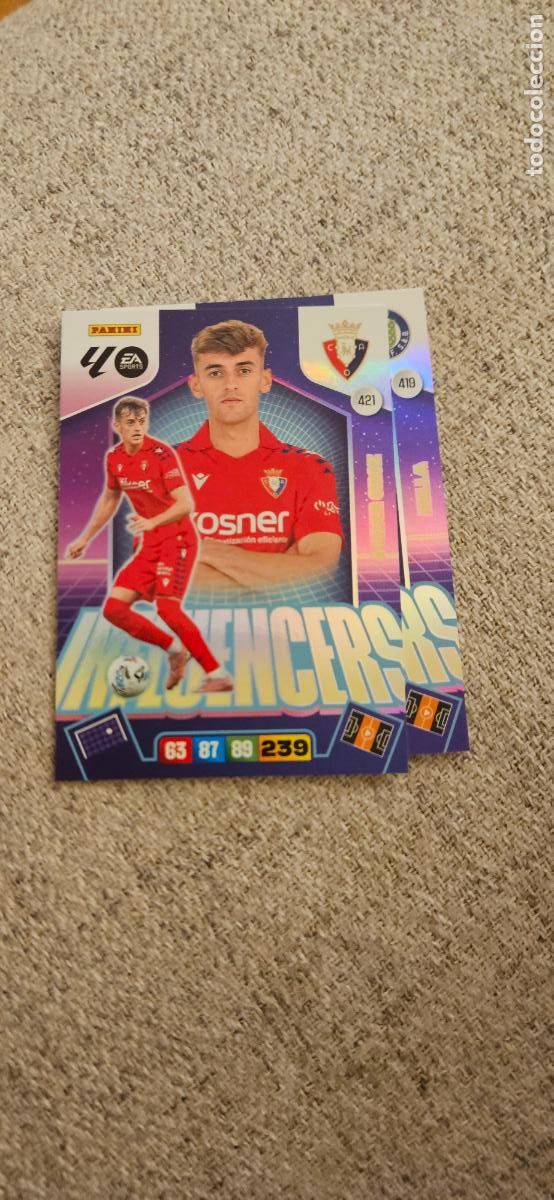 Cromos de F&uacute;tbol: influencers 421 oroz osasuna adrenalyn 2025 2026 25 26 trading card