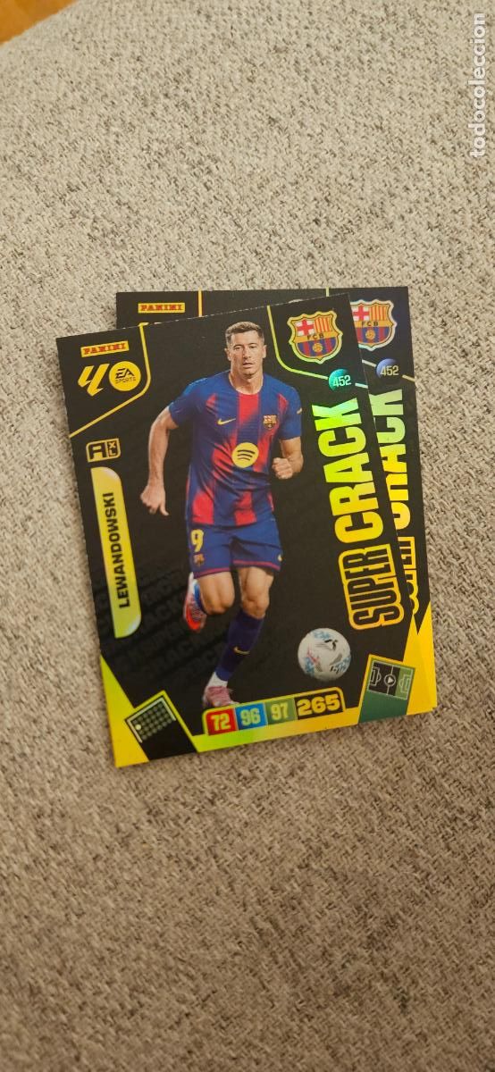 Cromos de F&uacute;tbol: super crack 452 lewandowski barcelona adrenalyn 2025 2026 25 26 trading card