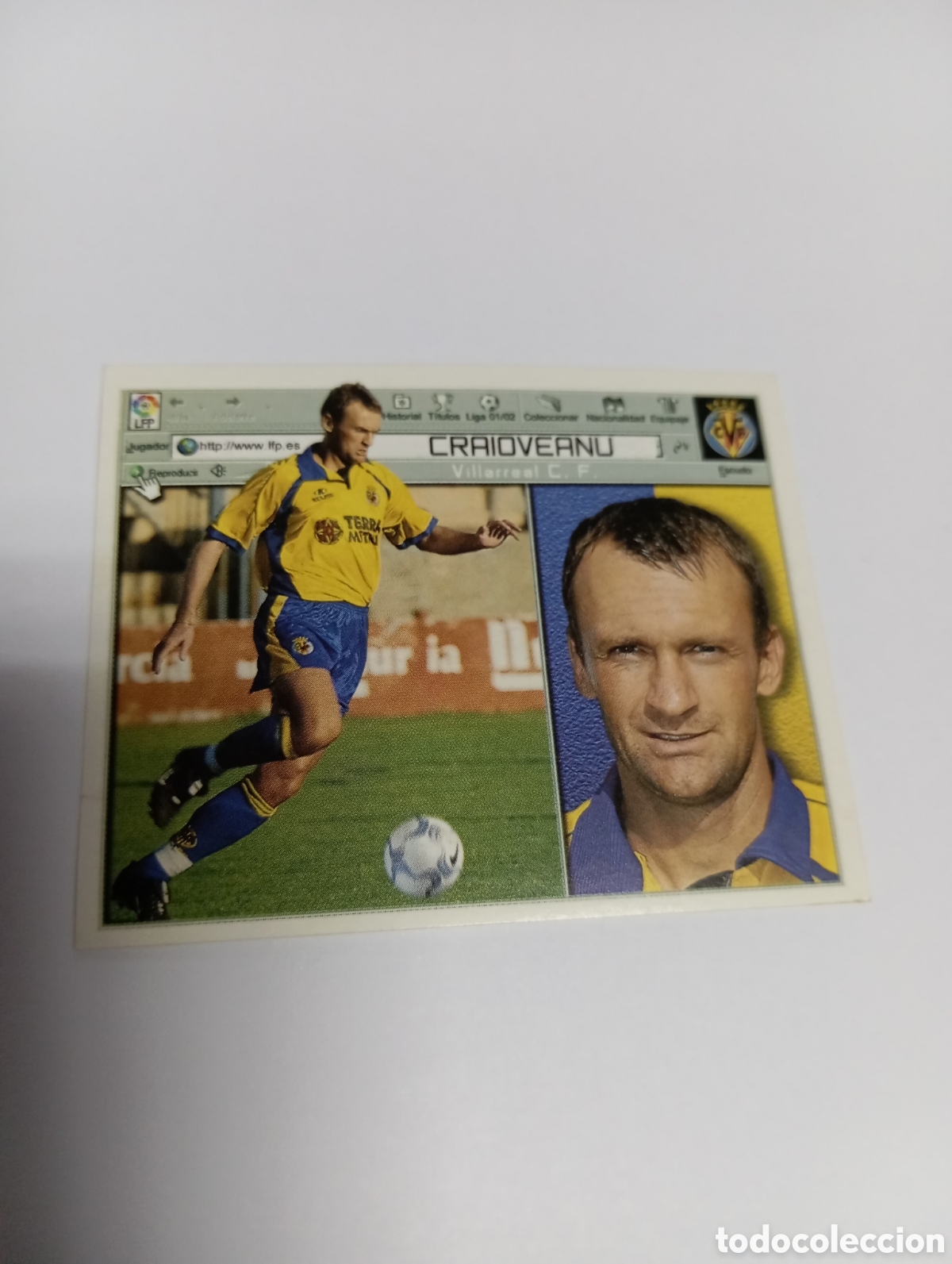 Cromos de F&uacute;tbol: CRAIOVEANU Villarreal LIGA ESTE 2001 2002 PANINI 01 02