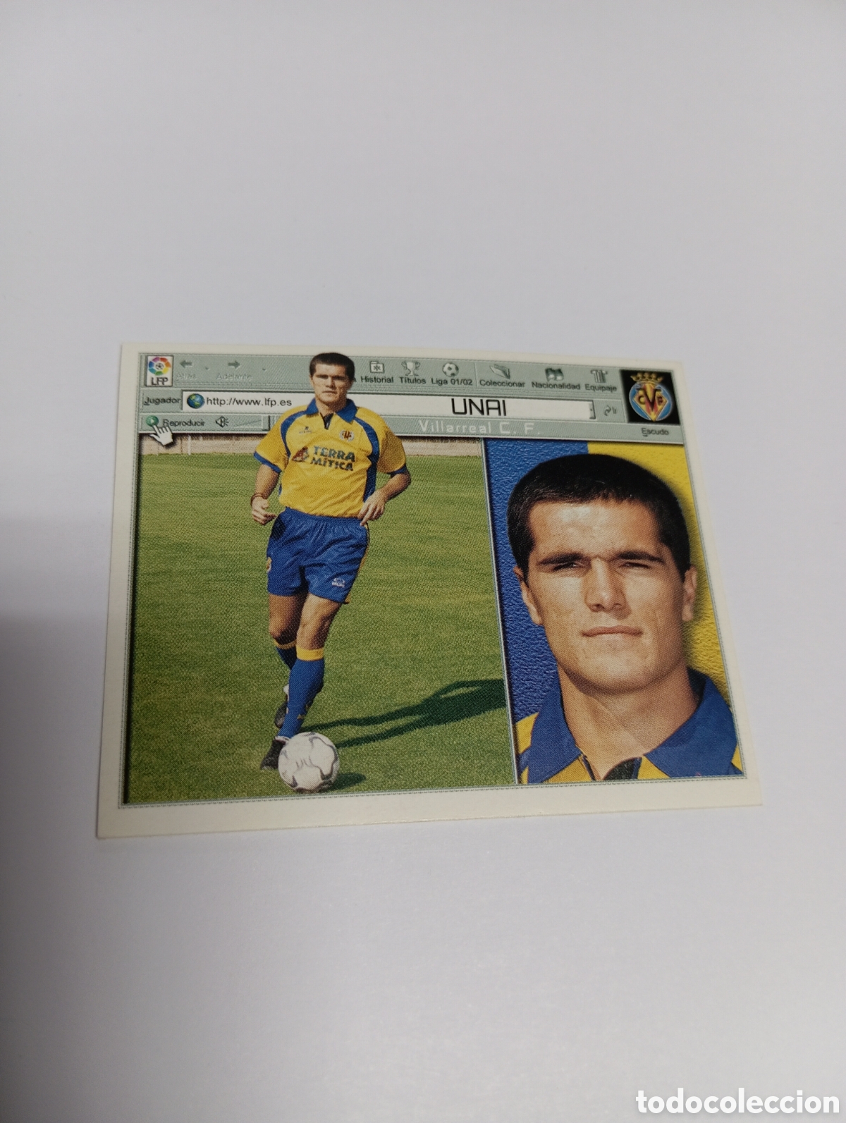 Cromos de F&uacute;tbol: UNAI Villarreal LIGA ESTE 2001 2002 PANINI 01 02