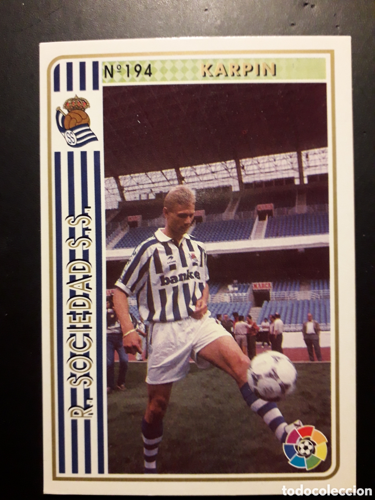 Cromos de F&uacute;tbol: KARPIN REAL SOCIEDAD LAS FICHAS DE LA LIGA 1994 1995 94 95 N&deg; 194 MUNDICROMO MC PEDIDO M&Iacute;NIMO 3&euro;