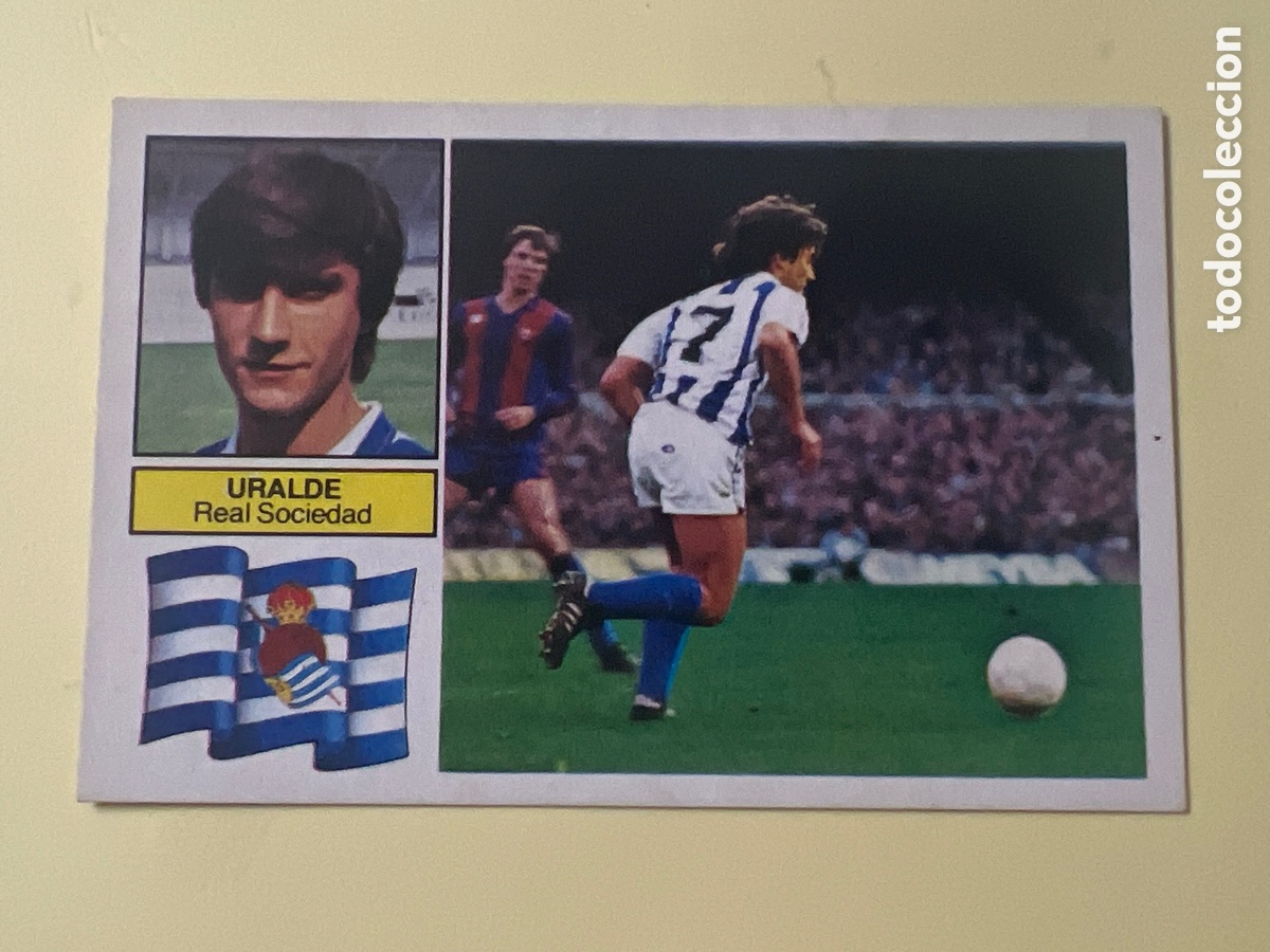 Cromos de F&uacute;tbol: C177. CROMO LIGA ESTE 82 83 URALDE REAL SOCIEDAD. SIN PEGAR NUNCA PEGADO