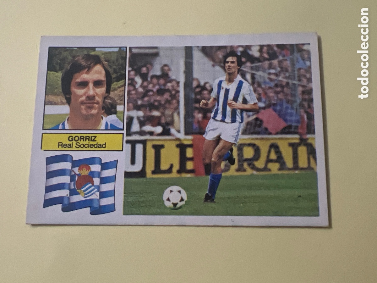 Cromos de F&uacute;tbol: C222. CROMO LIGA ESTE 82 83 GORRIZ REAL SOCIEDAD. SIN PEGAR NUNCA PEGADO