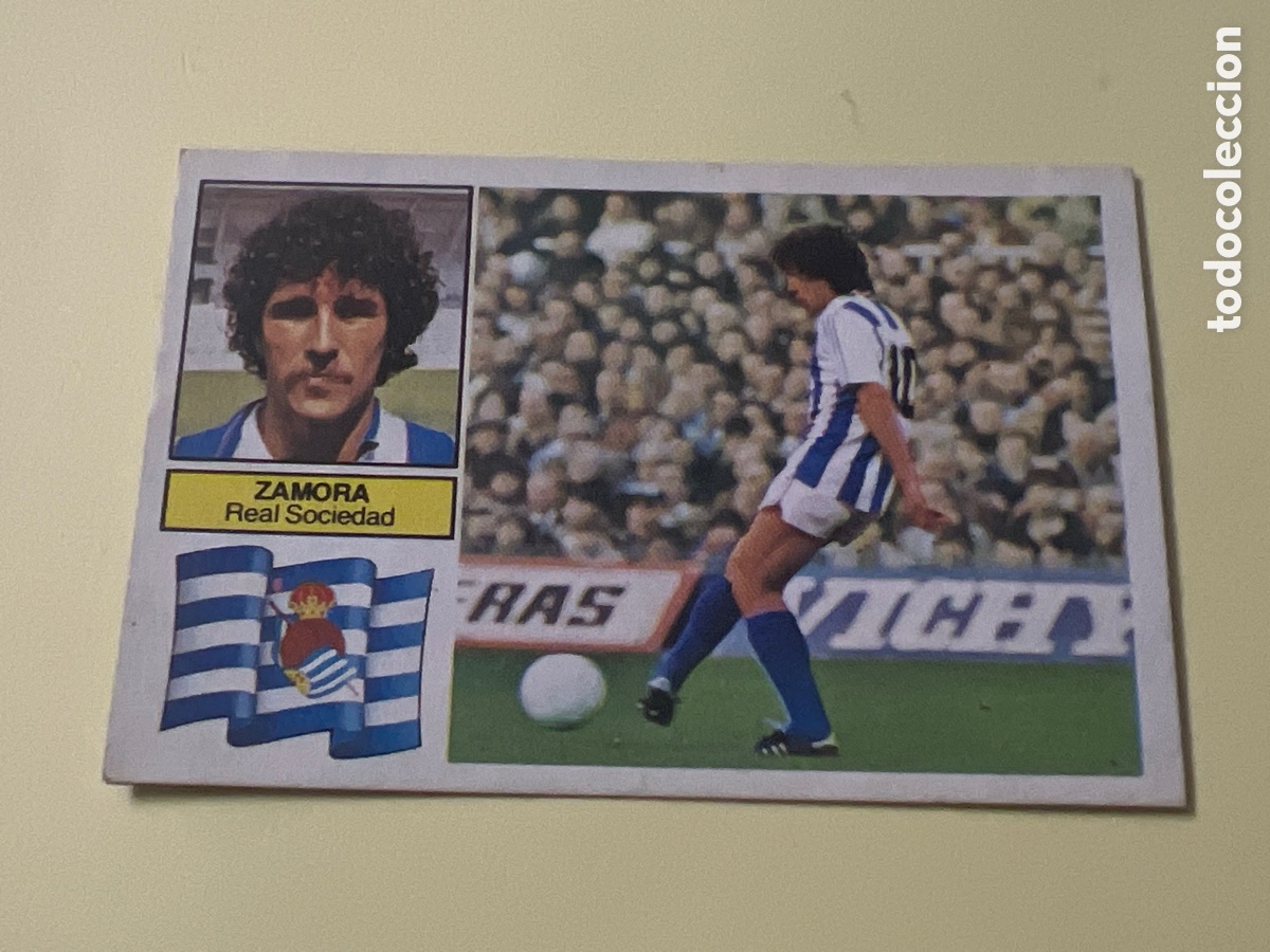 Cromos de F&uacute;tbol: C233. CROMO LIGA ESTE 82 83 ZAMORA REAL SOCIEDAD. SIN PEGAR NUNCA PEGADO